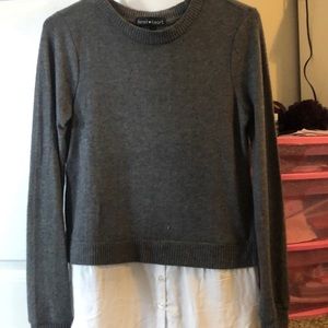 Gray and white shirt